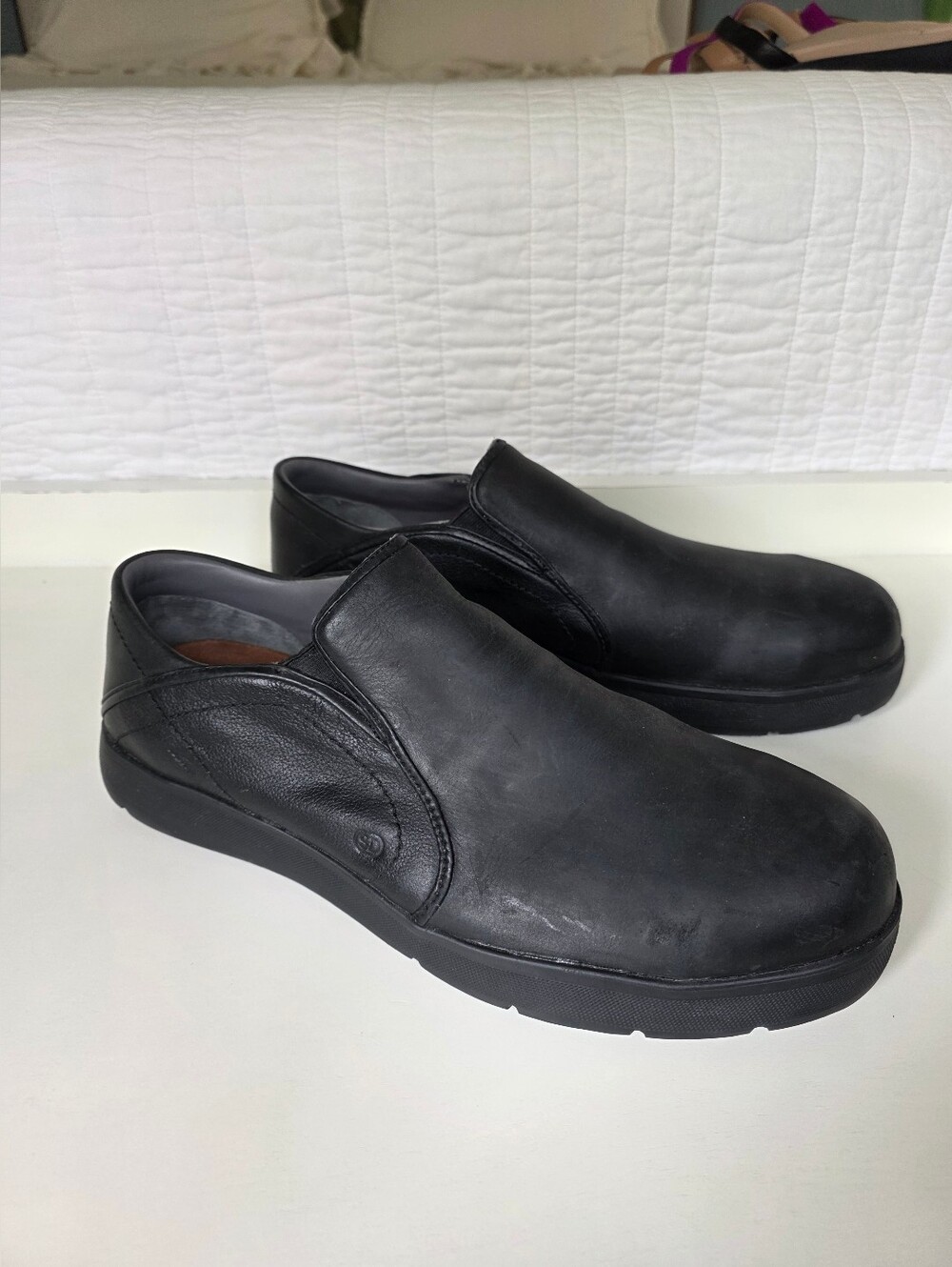 Red Wings Cross Lite Steel Toe Men's Black Slip-On Leather Casual Work Shoes 12